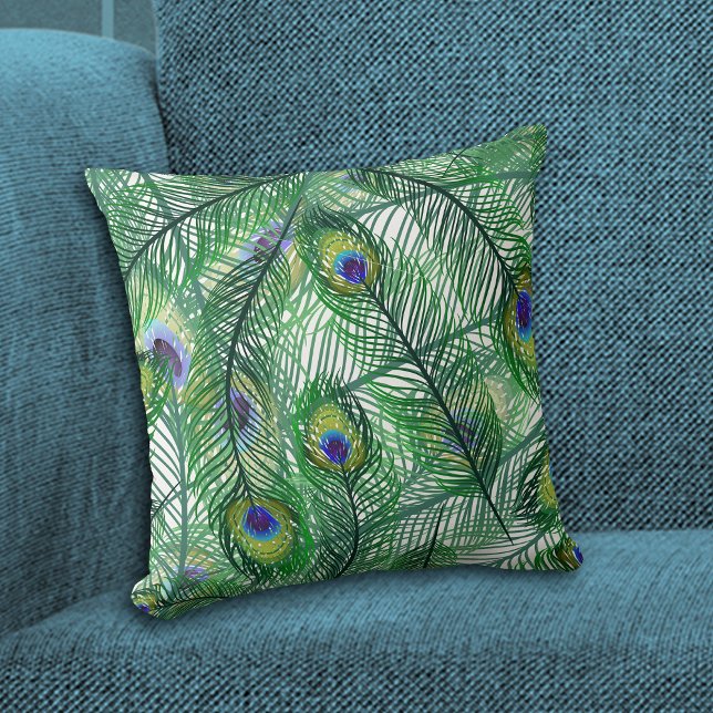 Abstract Peacock Feathers Pattern Cushion (Creator Uploaded)