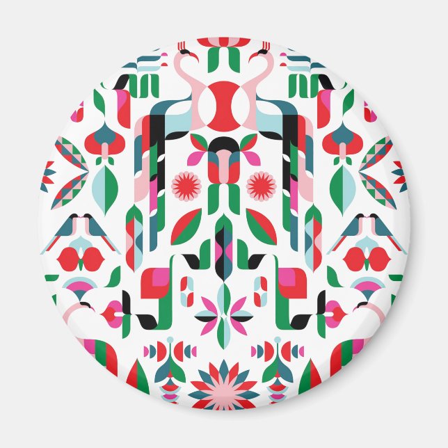 Abstract Peacock Magnet (Front)