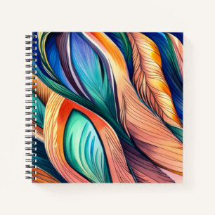 Abstract Peacock Notebook