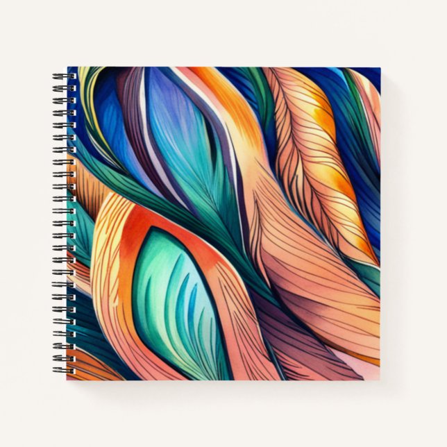 Abstract Peacock Notebook (Front)