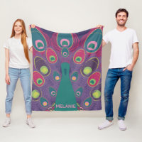 Abstract Peacock Purple Modern Art Personalised