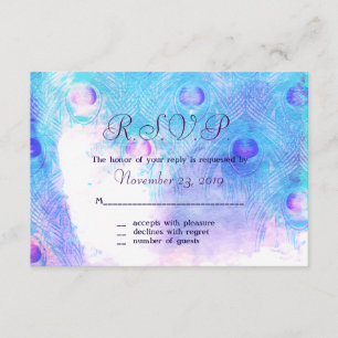 Abstract Peacock, Watercolor Response Cards