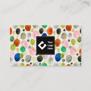 Abstract Pebble Gold Glitter Art Business Card