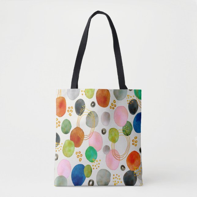 Abstract Pebble Gold Glitter Art Tote Bag (Front)