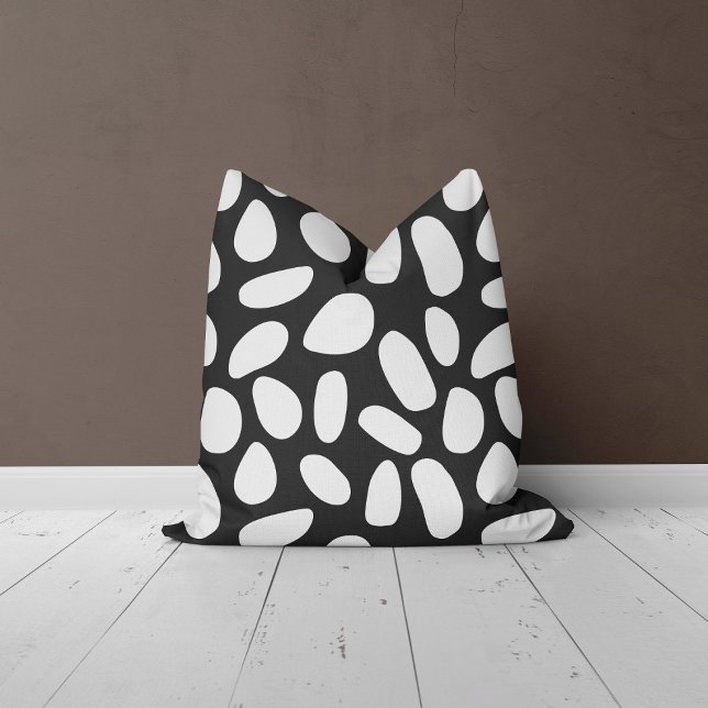 Abstract pebbles Throw Pillow (Creator Uploaded)