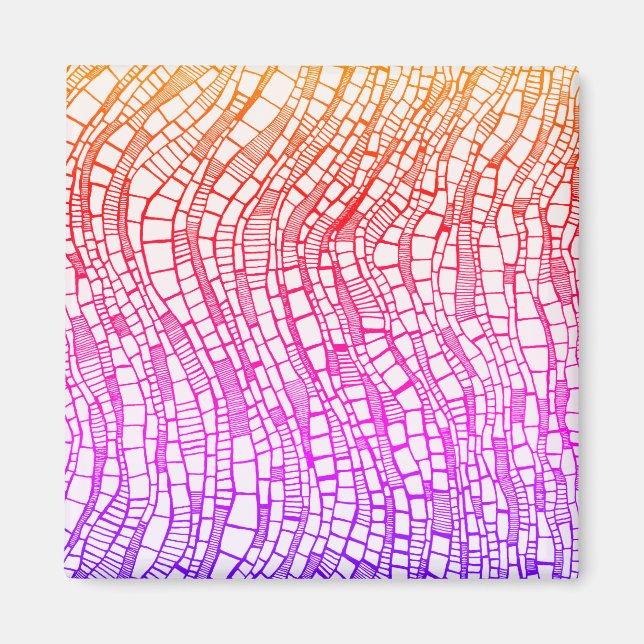 Abstract Pen & Ink Geometric Shapes Magnet (Front)