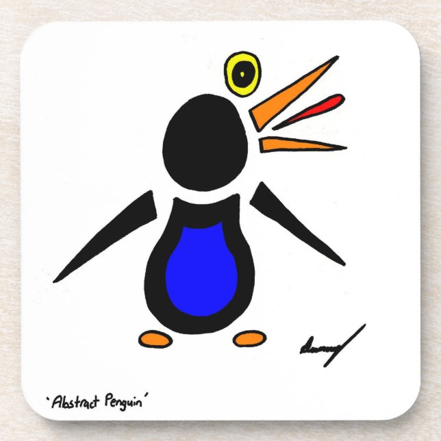 Abstract Penguin Coasters - Set of 6 (Front)