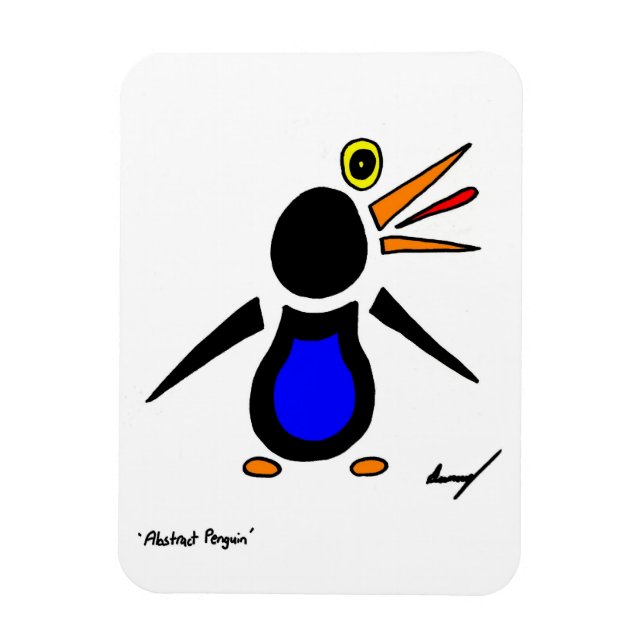 Abstract Penguin Flexible Magnet (Vertical)