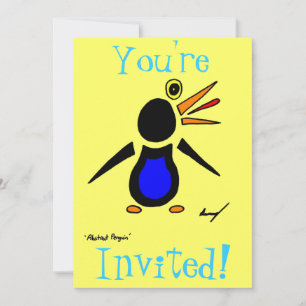 Abstract Penguin Invitations