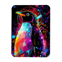 Abstract  penguin with bright colours