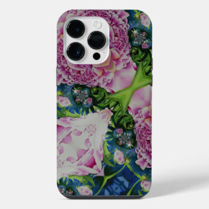 Abstract peony watercolor painting boho retro iPhone 14 pro max case