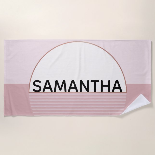 Abstract Personalised Beach Towel (Front)