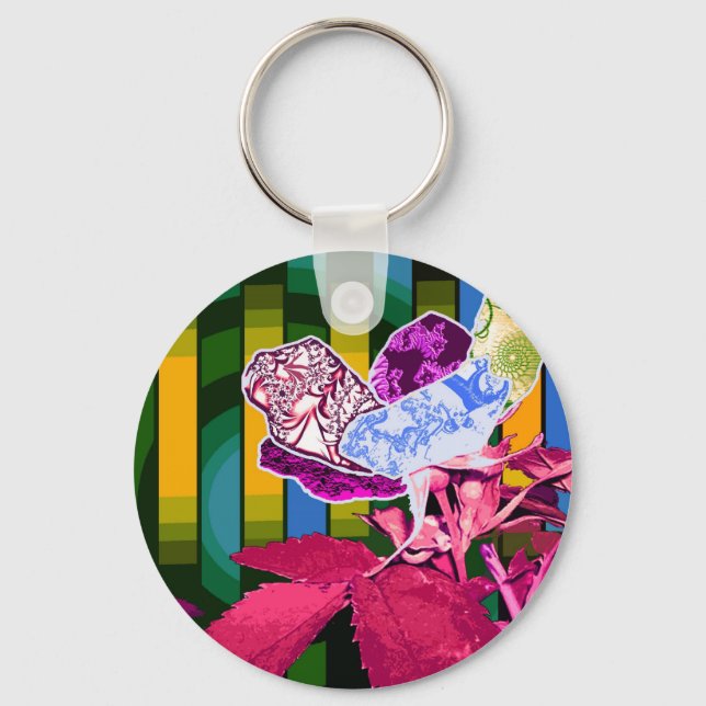Abstract Perspective Key Ring (Front)