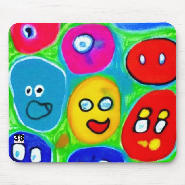 Abstract Pet Rock  Mouse Pad (Front)