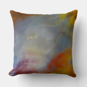 Abstract Petrified Wood close-up Cushion