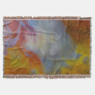 Abstract Petrified Wood close-up Throw Blanket