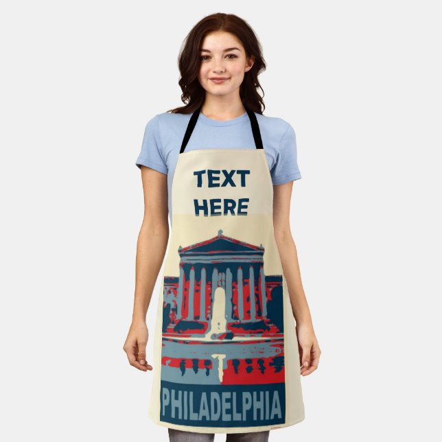 Abstract Philadelphia Design add text, Apron (Worn)