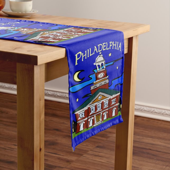 Abstract Philadelphia,  Table cover, Medium Table Runner (In Situ)