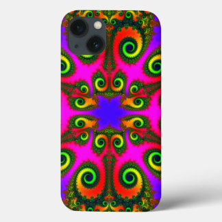 Abstract Phoenix Flower Fractal iPhone 13 Case
