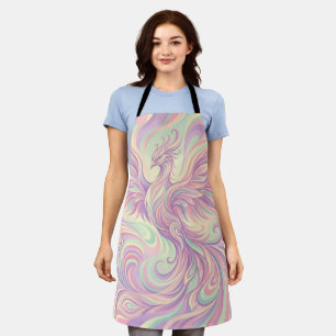 Abstract Phoenix Pastel Wings Apron