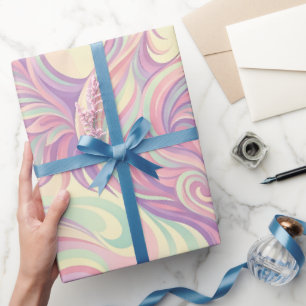 Abstract Phoenix Wings Pastel Art Wrapping Paper