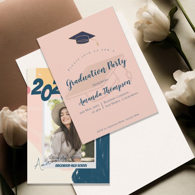 Abstract Photo Class of 2025 Graduation Party  Invitation (Abstract Photo Class of 2026 Graduation Party Invitation)