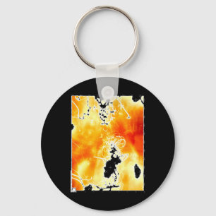 Abstract Photography Light Burning Fire Sticker  Key Ring