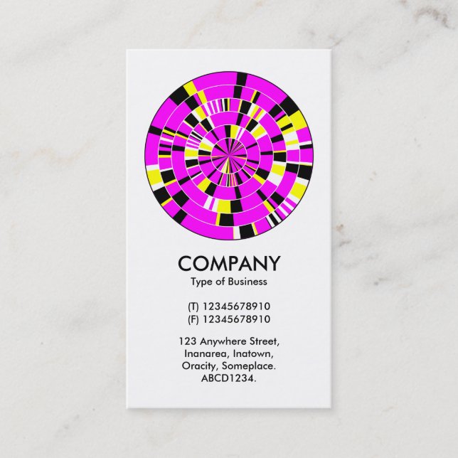 Abstract Pi Wheel 03 Business Card (Front)