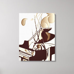 Abstract Piano Art Canvas Print