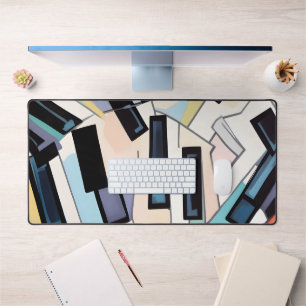 Abstract piano keys artwork desk mat