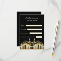 Abstract Piano RSVP Card