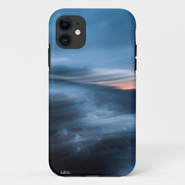 abstract picture of the bay, blue Case-Mate iPhone case (Back)