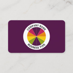 Abstract Pie 02 - Purple #4B083E Business Card