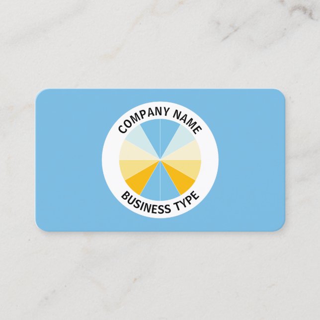 Abstract Pie 04 - Blue #76BCE5 Business Card (Front)