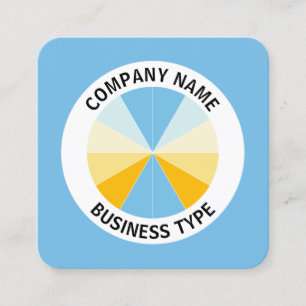 Abstract Pie 04 - Blue #76BCE5 Square Business Card