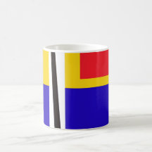 Abstract Piet Mondrian Inspired Artsy Drinking Mug