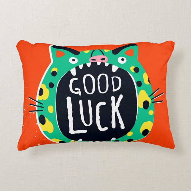Abstract pig good luck decorative cushion (Front)