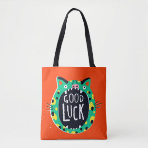 Abstract pig good luck tote bag