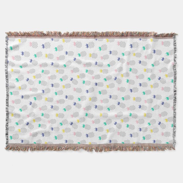 Abstract Pineapples 2 Throw Blanket (Front)