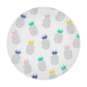 Abstract Pineapples Cutting Board