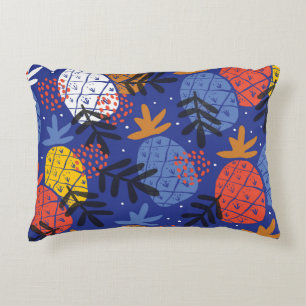 Abstract Pineapples Leaves Vintage Pattern Decorative Cushion