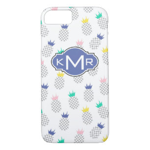 Abstract Pineapples   Monogram iPhone 8/7 Case