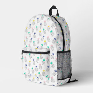 Abstract Pineapples Printed Backpack