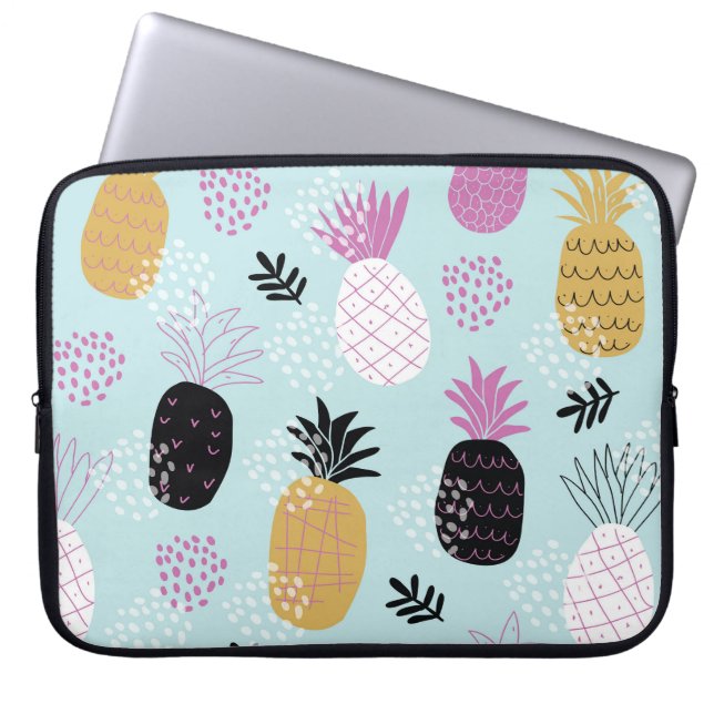 Abstract Pineapples Scandinavian Style Pattern Laptop Sleeve (Front)