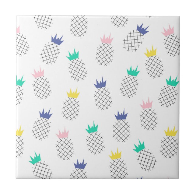 Abstract Pineapples Tile (Front)