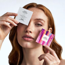 Abstract pink and gold glitter brushstrokes makeup