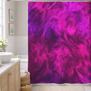 Abstract Pink and Purple Design Shower Curtain