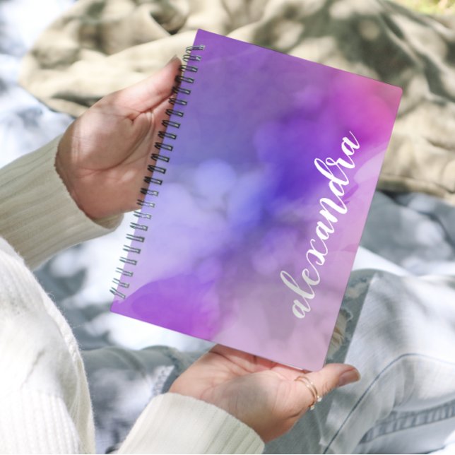 Abstract Pink and Purple Ink Watercolor Painting Planner (Creator Uploaded)