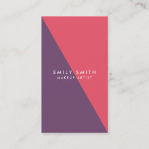 Abstract Pink and Purple Makeup Social Media Business Card