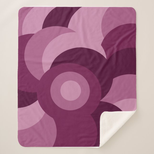 Abstract pink and purple pattern sherpa blanket (Front)